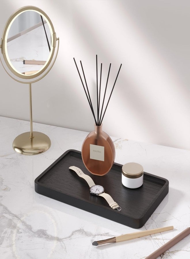 VERTORGAN Bamboo Serving Tray,9.8x5.9 Inch Decorative Trays Platter for Coffee Table,Living Room,Bar,Party,Mini Charcuterie Boards Cheese Board,Home Decor（Black） - Image 3