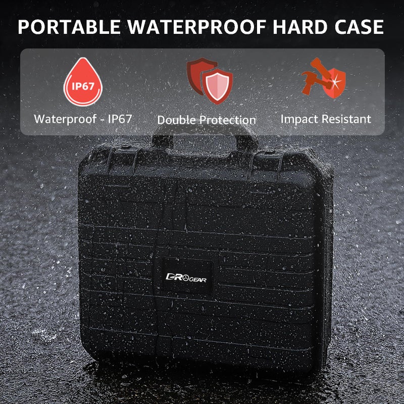 Drogear Waterproof Hard Case for DJI Air 3S Fly More Combo/Air 3 | Fits DJI RC2 / RC-N2 Remote Controller and Accessories | Up to 6 Batteries | Shockproof, Dustproof - Image 4