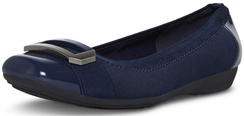 Anne Klein Womens Uplift Ballet Flat Navy 7 M US - Image 2