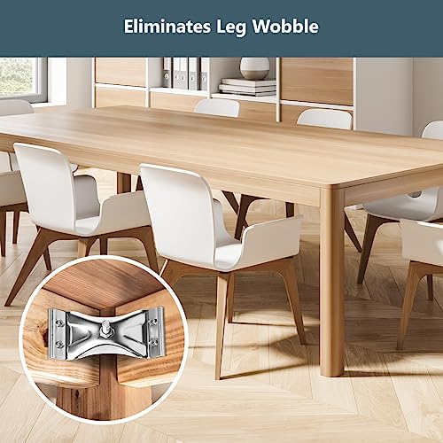 POWERTEC Kerf Mount Corner Bracket 4PK w/Mounting Hardware, Corner Braces for Coffee Table/Desk Legs/Dining Table/Bench Legs (71427) - Image 4