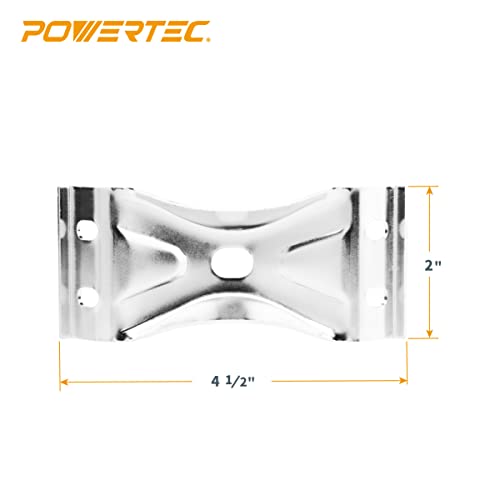 POWERTEC Kerf Mount Corner Bracket 4PK w/Mounting Hardware, Corner Braces for Coffee Table/Desk Legs/Dining Table/Bench Legs (71427) - Image 2