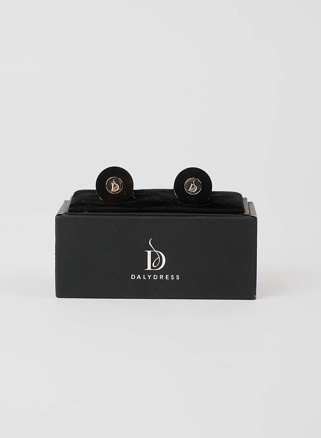Dalydress Men Cuff-Link R Black/Gunmetal - Image 3