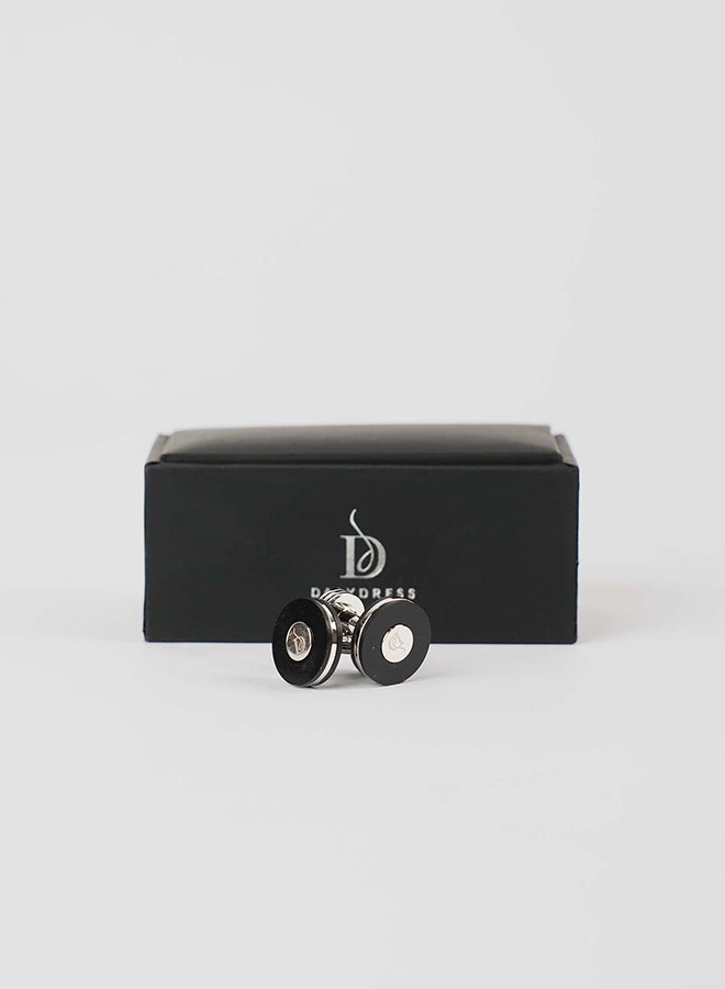 Dalydress Men Cuff-Link R Black/Gunmetal - Image 1