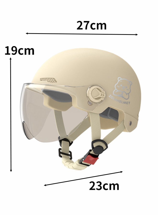 Purrhappy 3C Certified Helmet, Adult Electric Scooter Helmet with Clear Visor, Adjustable Head Circumference, Lightweight Motorcycle Bike Commuter Helmet for Men Women, yellow - Image 2