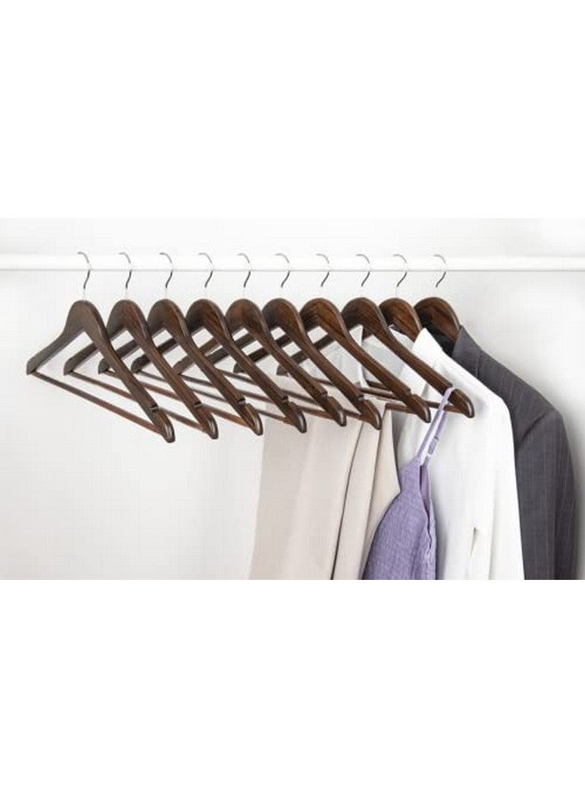 WHISKET - Premium Hangers for Wardrobe,Slim Coat Hanger - Suit Hangers with 360-Degree Rotatable Hook Wood Hangers with Shoulder Grooves -Smooth Finish Wooden Hangers (Walnut) [Pack of 44] - Image 5
