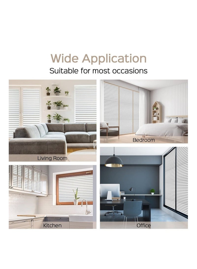 كابتن تيك Window Privacy Film Frosted Glass Film Blinds Frosted Glass Film Non Adhesive Static Cling Removable Window Sticker Anti UV for Bathroom Home Office Garage 17.5 x 78.7 inches - Image 2