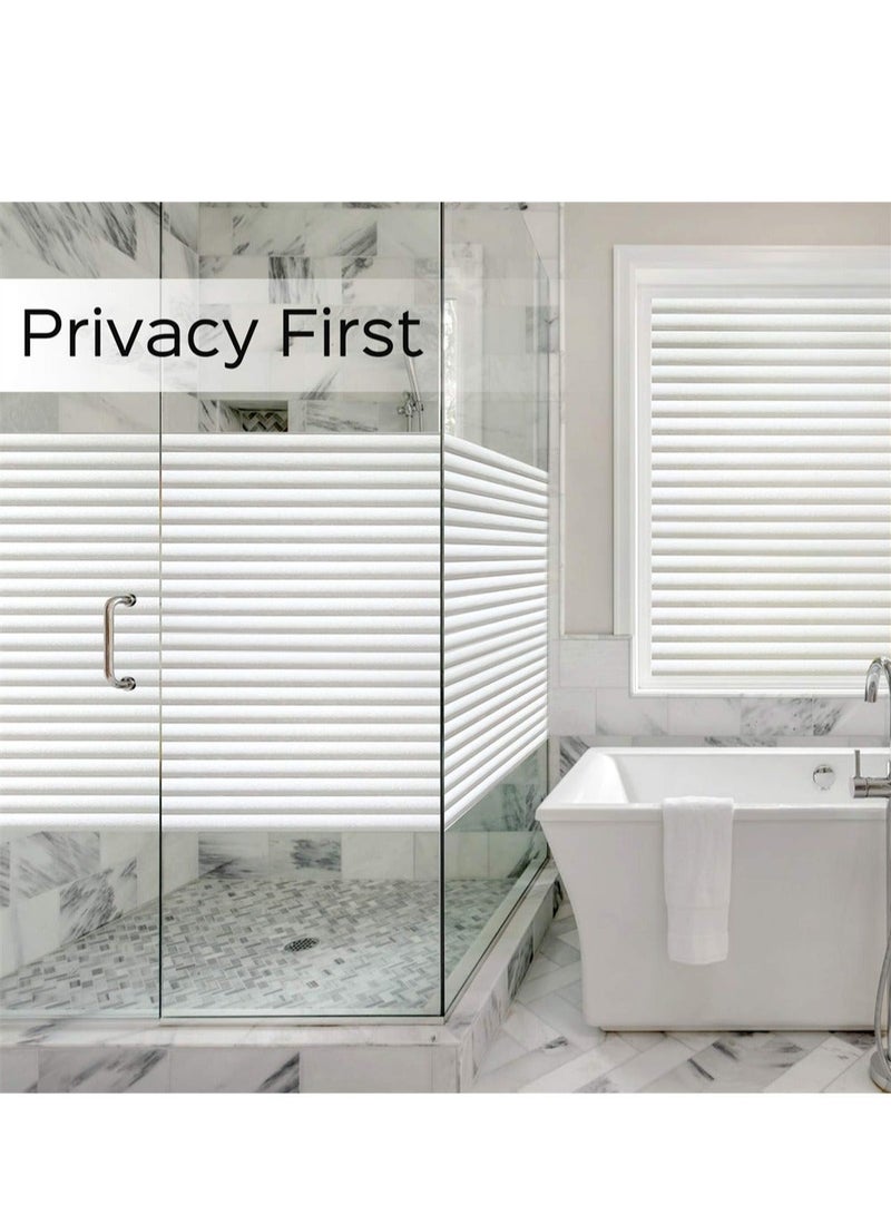 كابتن تيك Window Privacy Film Frosted Glass Film Blinds Frosted Glass Film Non Adhesive Static Cling Removable Window Sticker Anti UV for Bathroom Home Office Garage 17.5 x 78.7 inches - Image 4
