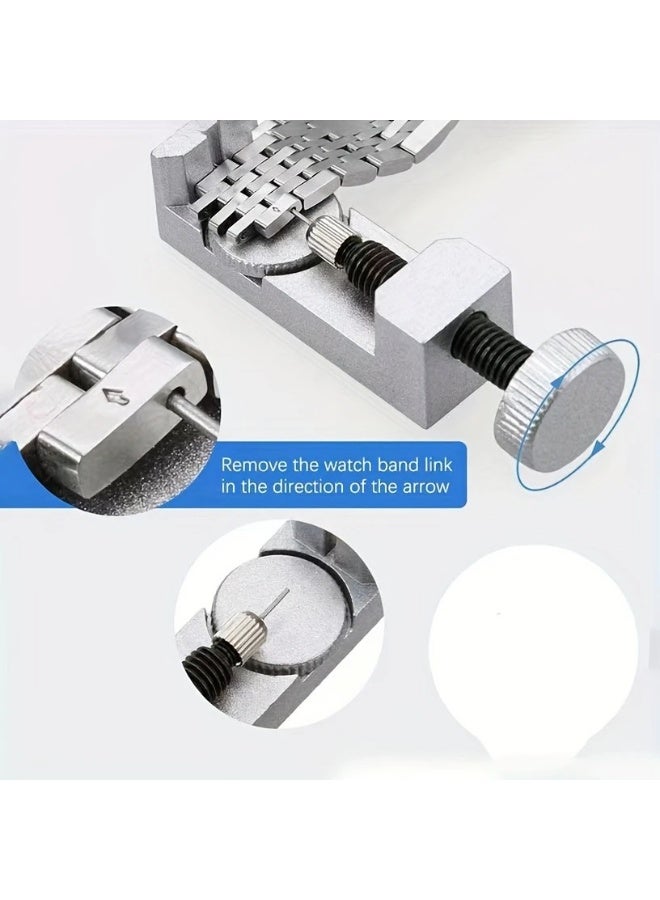 Watch Band Strap Repair Tool - Professional Stainless Steel Adjustable Link Pin Remover with Spring Bar Tool - 3-Piece Set for Watchmakers & Home Repair (Gold) - Image 5