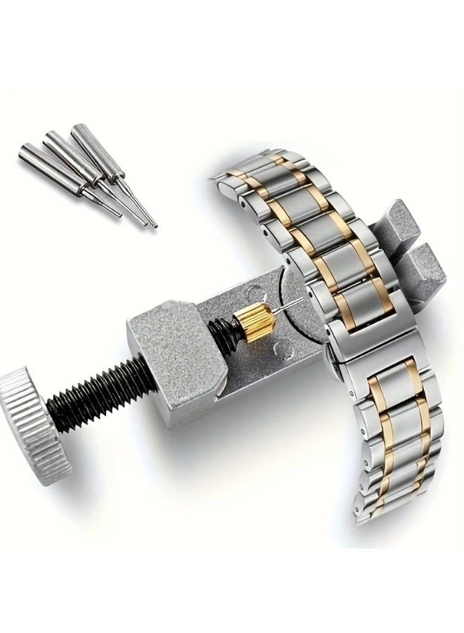 Watch Band Strap Repair Tool - Professional Stainless Steel Adjustable Link Pin Remover with Spring Bar Tool - 3-Piece Set for Watchmakers & Home Repair (Gold) - Image 2
