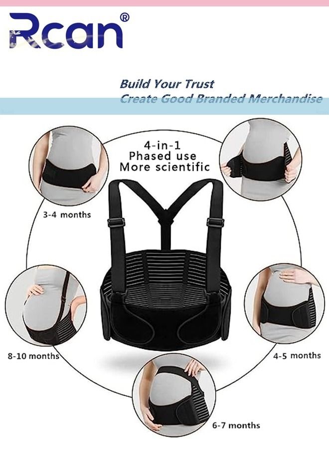 Rcan Maternity Belly Belt for Pregnancy Breathable And Comfortable Pregnancy Belly Support Band Adjustable Pelvic Support Bands Tummy Band Sling Provides Relief from Abdomen Pelvic Waist Back Fatigue - Image 5