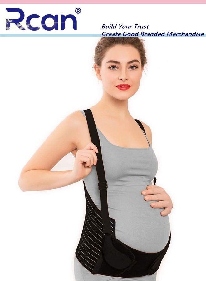 Rcan Maternity Belly Belt for Pregnancy Breathable And Comfortable Pregnancy Belly Support Band Adjustable Pelvic Support Bands Tummy Band Sling Provides Relief from Abdomen Pelvic Waist Back Fatigue - Image 1