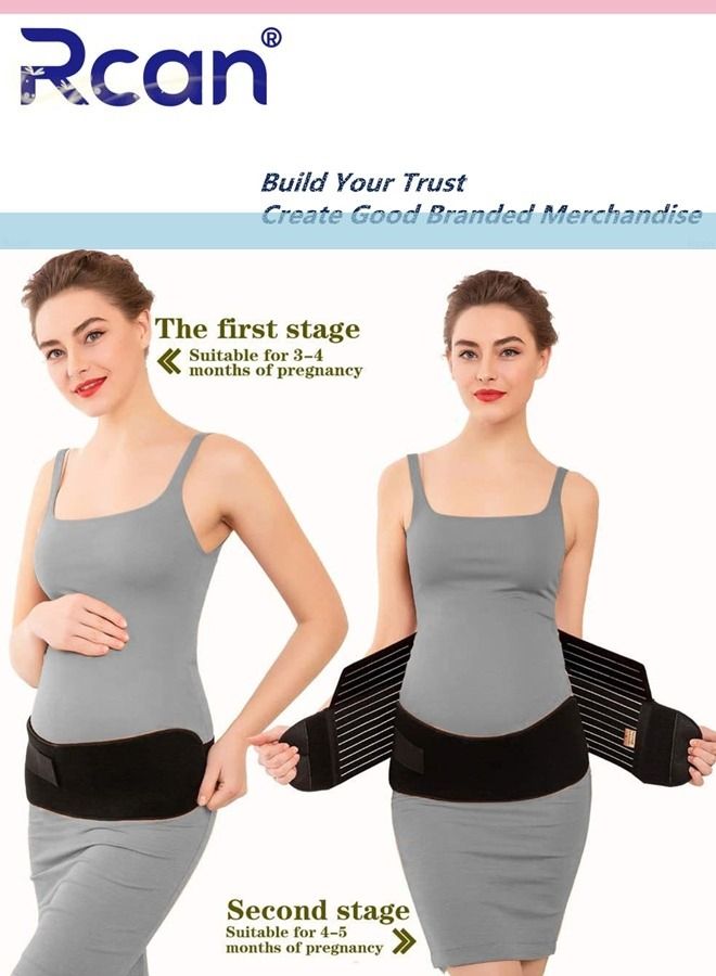 Rcan Maternity Belly Belt for Pregnancy Breathable And Comfortable Pregnancy Belly Support Band Adjustable Pelvic Support Bands Tummy Band Sling Provides Relief from Abdomen Pelvic Waist Back Fatigue - Image 3