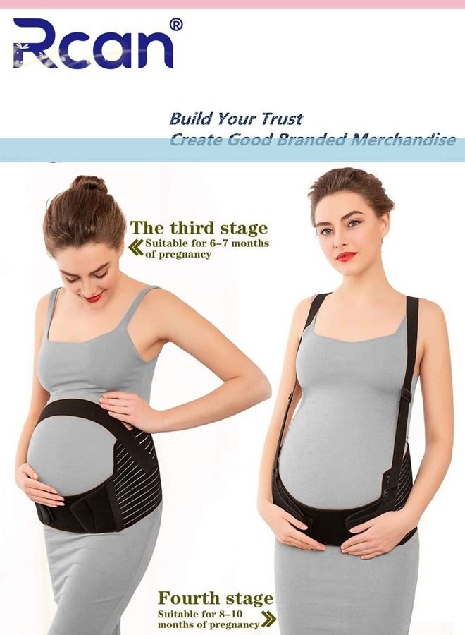Rcan Maternity Belly Belt for Pregnancy Breathable And Comfortable Pregnancy Belly Support Band Adjustable Pelvic Support Bands Tummy Band Sling Provides Relief from Abdomen Pelvic Waist Back Fatigue - Image 4