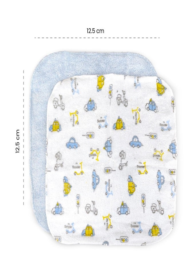 Nuluv Printed Baby Napkins for Boys | Face Hanky | Face Towels | Baby Soft Cotton Terry | Pack of 6 - TCNLNAPKIN02-O - Image 4