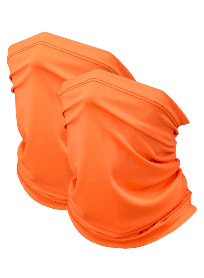 JHYWELL Cooling Neck Gaiter Face Mask, UV Protection Masks Gator, Bright Neon Orange Windproof Bandana for Skiing, Fishing, Hiking, Cycling (Neon Orange) - Image 1
