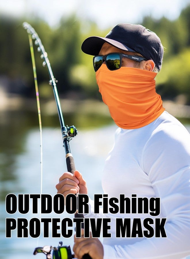 JHYWELL Cooling Neck Gaiter Face Mask, UV Protection Masks Gator, Bright Neon Orange Windproof Bandana for Skiing, Fishing, Hiking, Cycling (Neon Orange) - Image 5