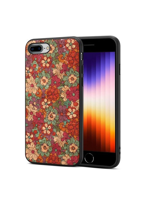 Case Cover For iPhone 8 Plus / 7 Plus Four Seasons Flower Language Series TPU Phone Case Summer Red