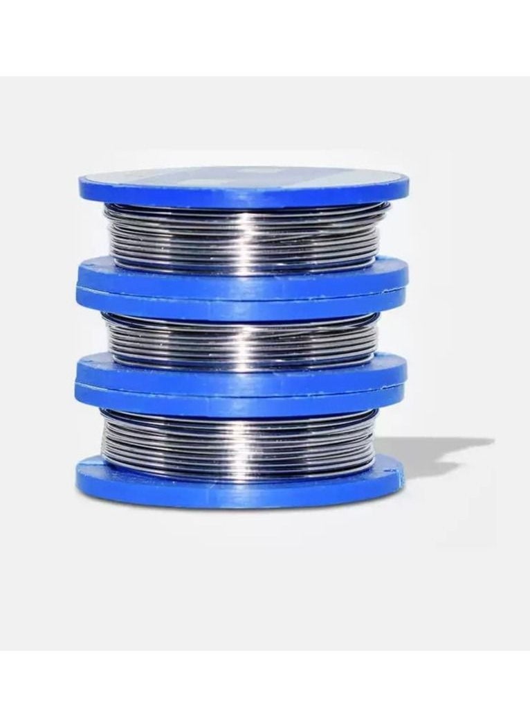 Rubik 3pc Solder Ribbon Wire, Mini Size 9g, Rosin Core with Tin Lead Sn63/Pb37, Electronics Smartphones Mobile Tablets Soldering Wire Reel (0.8mm Diameter)  - Image 1