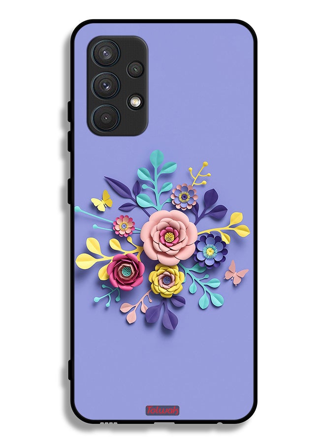 Tolwak Samsung Galaxy A32 4G Protective Case Cover Flowers Art - Image 1