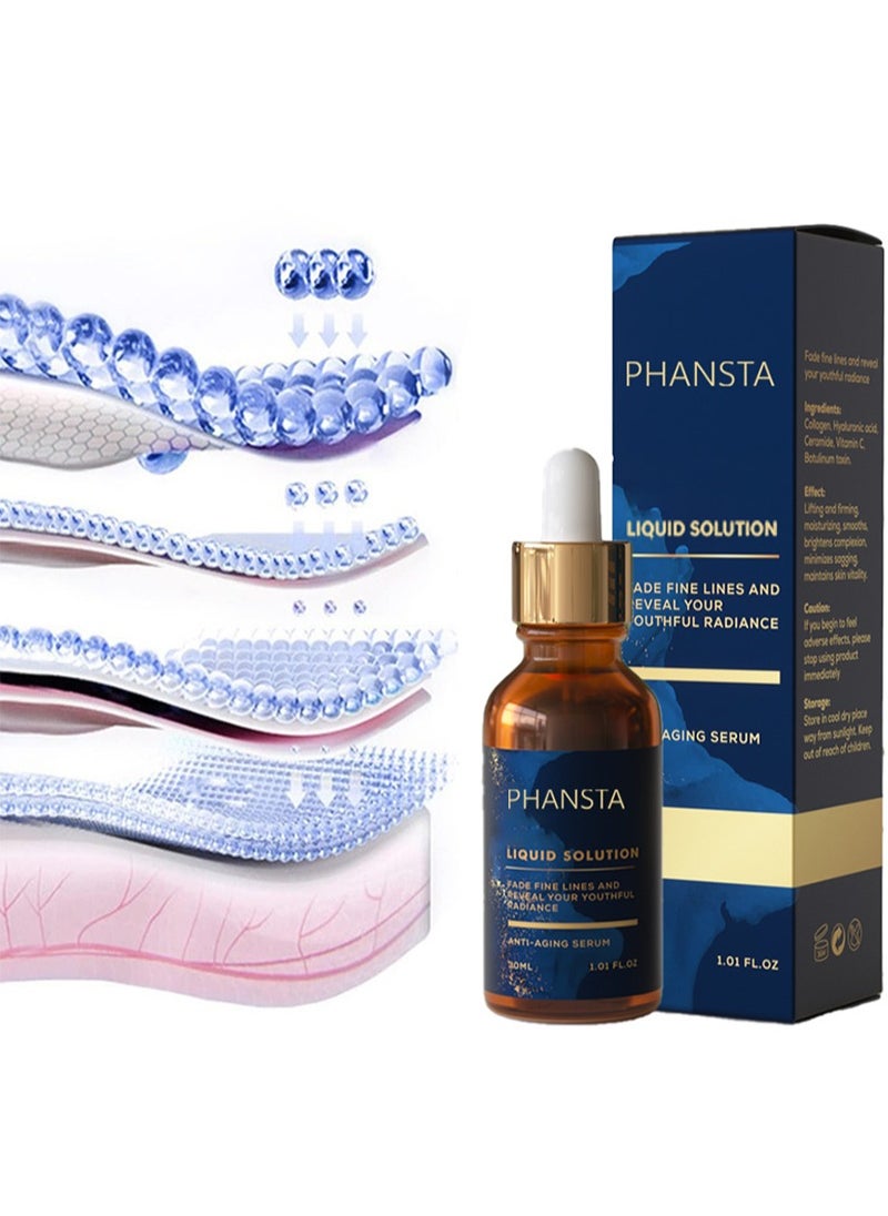PHANSTA - Botox Face Serum, Anti-Aging Botox Liquid Solution Serum, Containing Aloe, Stock Solution Facial Serum, Vitamin C & E, Moisturize and Anti Wrinkles Facial Serum - Image 1