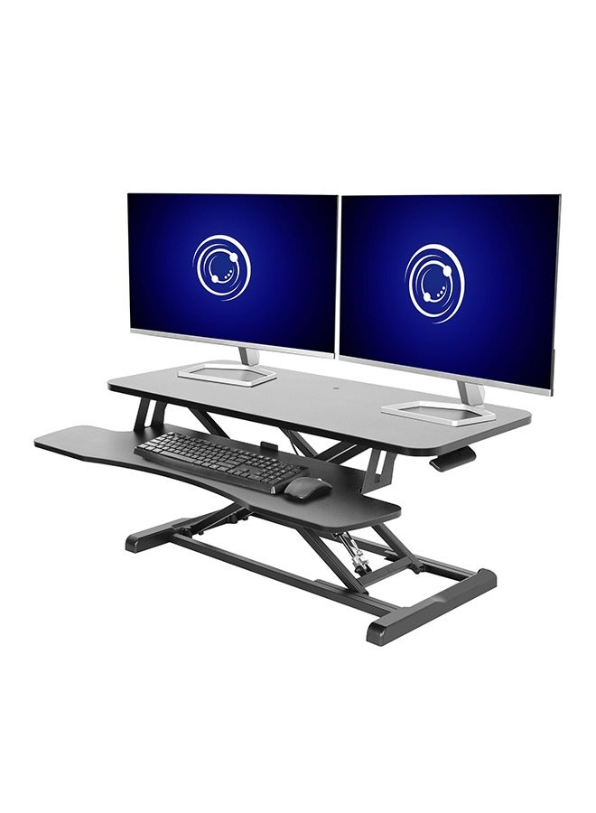 Arabest DESK-V036KB 36" K Series Desktop Converter, Height Adjustable Sit-Stand Riser, Dual Monitor and Laptop Workstation with Wide Keyboard Tray, - Image 1