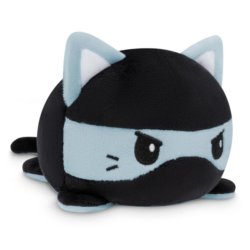 TeeTurtle The Original Reversible Cat Plushie Russian Blue Ninja Cat Cute Sensory Fidget Stuffed Animals That Show Your Mood - Image 2