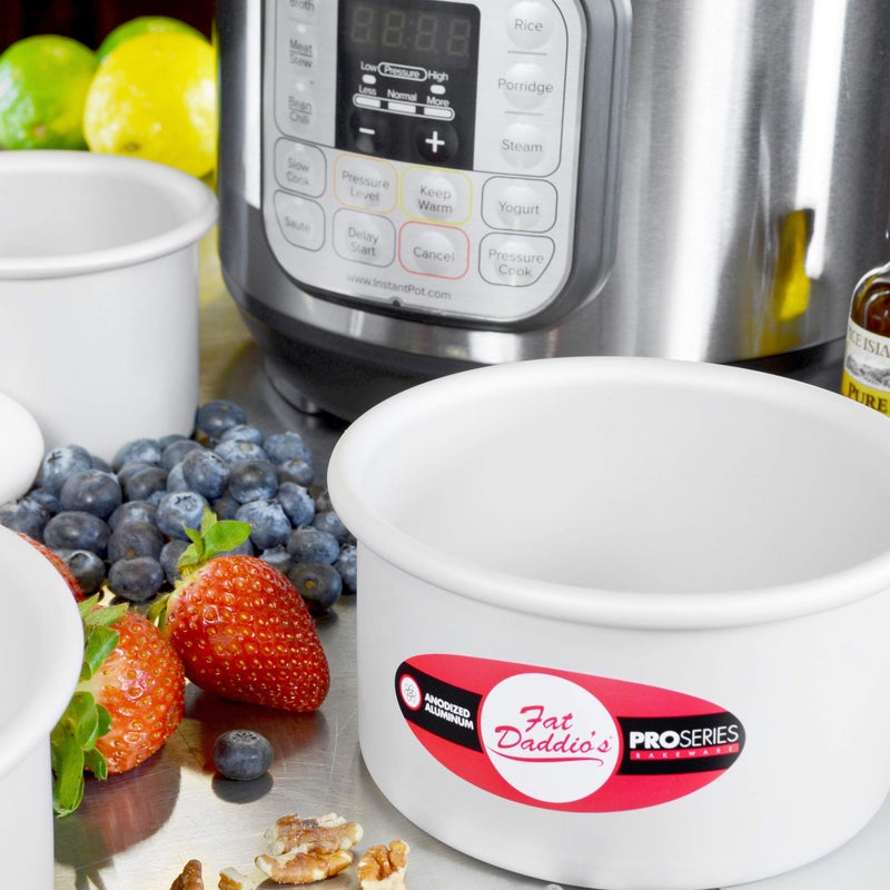 Fat Daddio's أواني كعكة الجبن الدائرية من فات ديديو PCC-73SET المصنوعة من الألمنيوم المؤكسد، مجموعة من قطعتين، 7 × 3 بوصة - Image 3