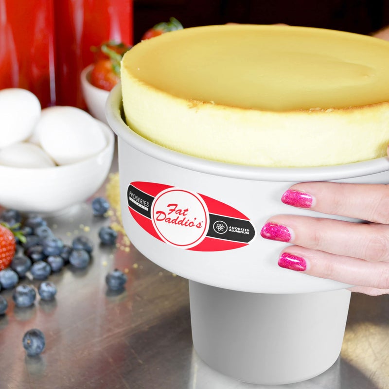 Fat Daddio's أواني كعكة الجبن الدائرية من فات ديديو PCC-73SET المصنوعة من الألمنيوم المؤكسد، مجموعة من قطعتين، 7 × 3 بوصة - Image 4