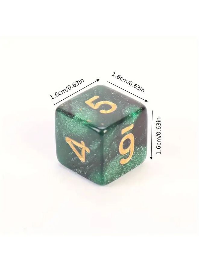10Pcs Black And White Galaxy Number Dice Two Tone Design For Math Board Games - Image 3