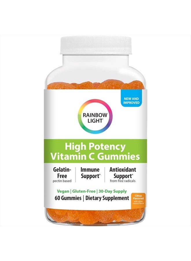 Rainbow Light High-Potency Vitamin C Gummies, Gummy Supplement Provides Antioxidant and Immune Support, With Vitamin C, Vegan and Gluten Free, 60 Count - Image 1
