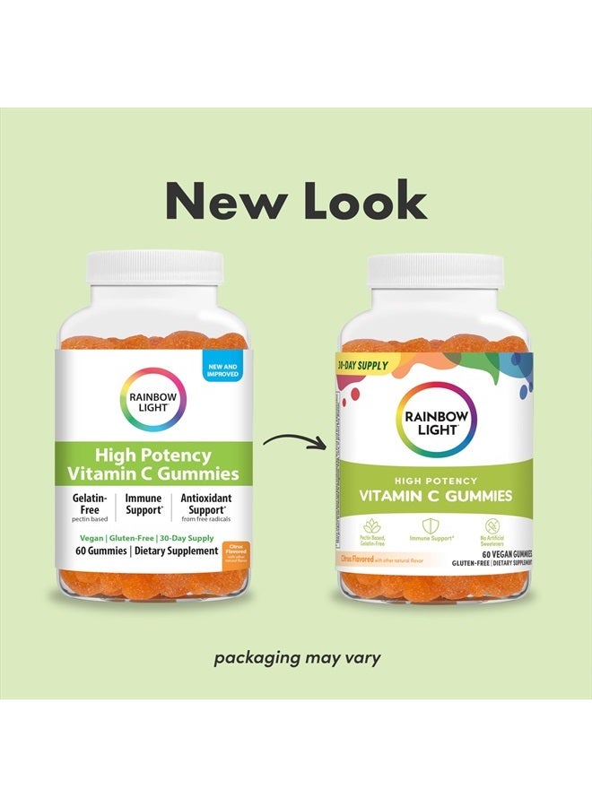 Rainbow Light High-Potency Vitamin C Gummies, Gummy Supplement Provides Antioxidant and Immune Support, With Vitamin C, Vegan and Gluten Free, 60 Count - Image 2