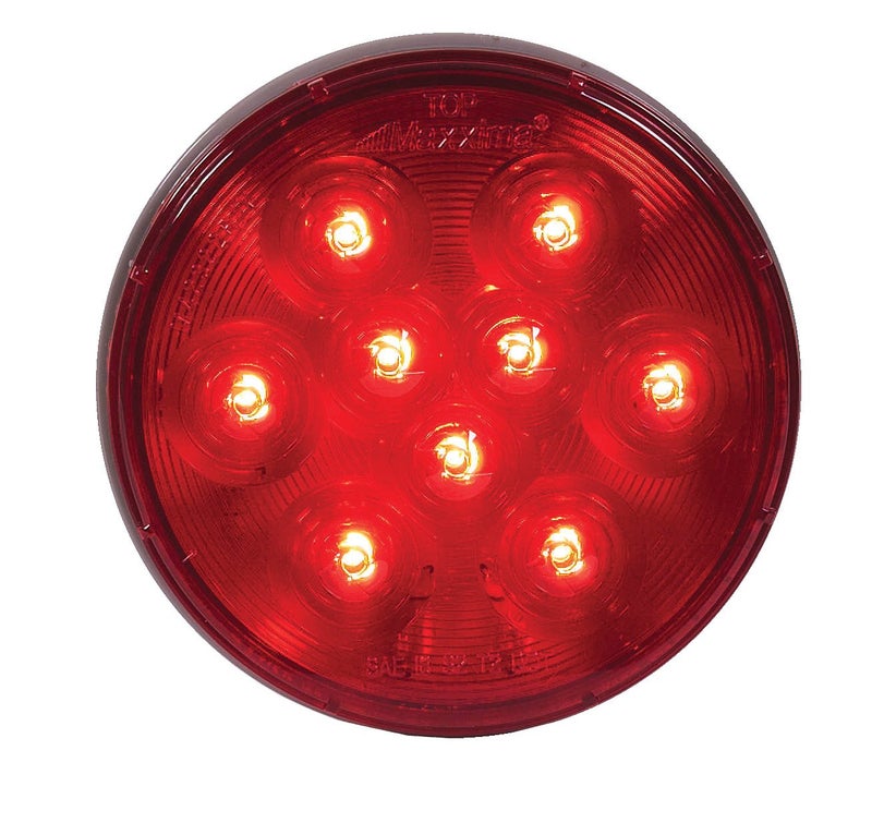 Maxxima M42322R Lightning Red 4" Round Stop Tail Turn Light - Image 1