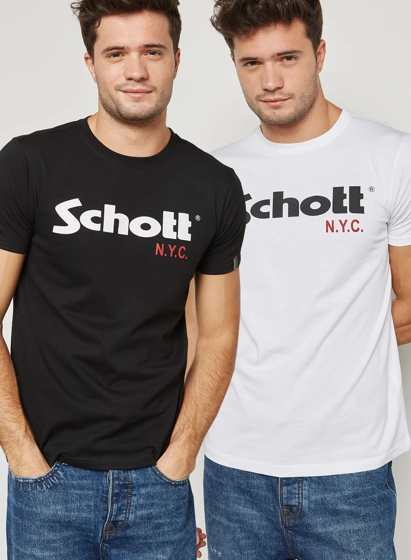 Schott NYC Logo Multipack T-Shirts