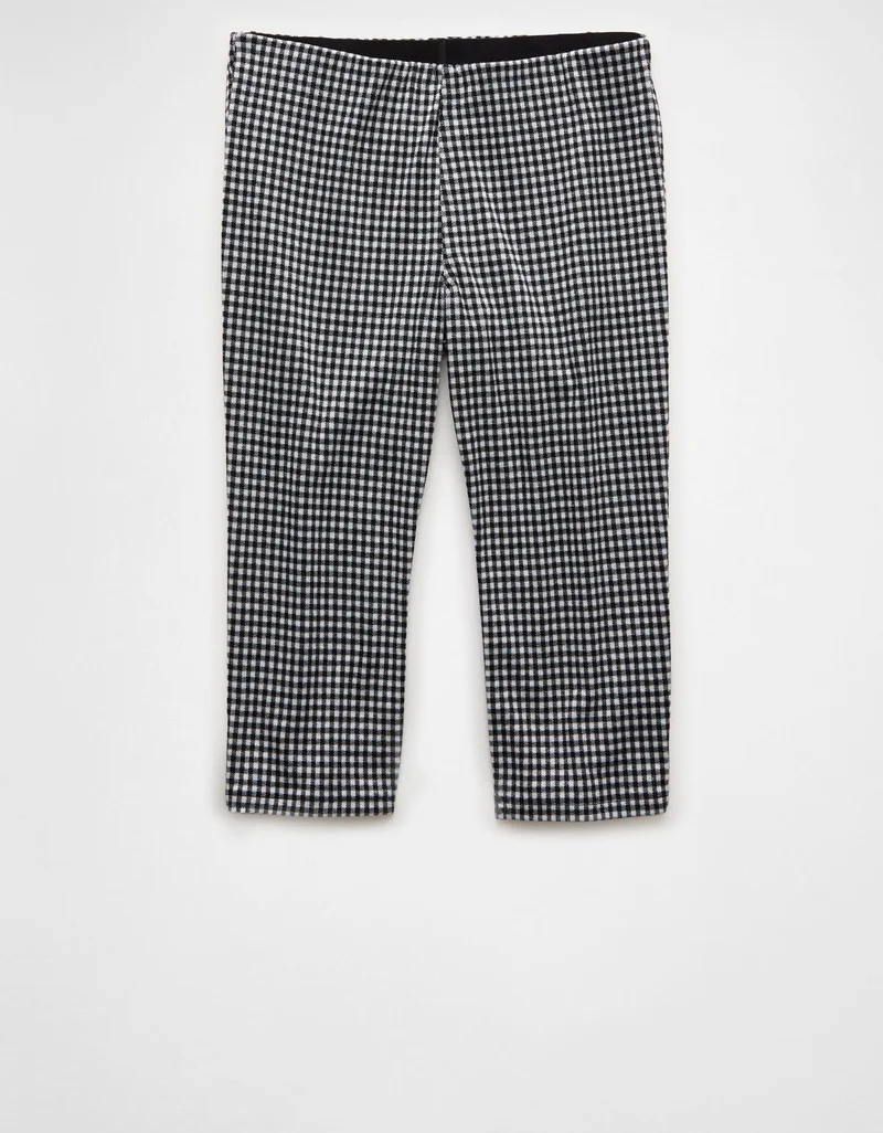 American Eagle AE Stretch Low-Rise Gingham Capri Pant