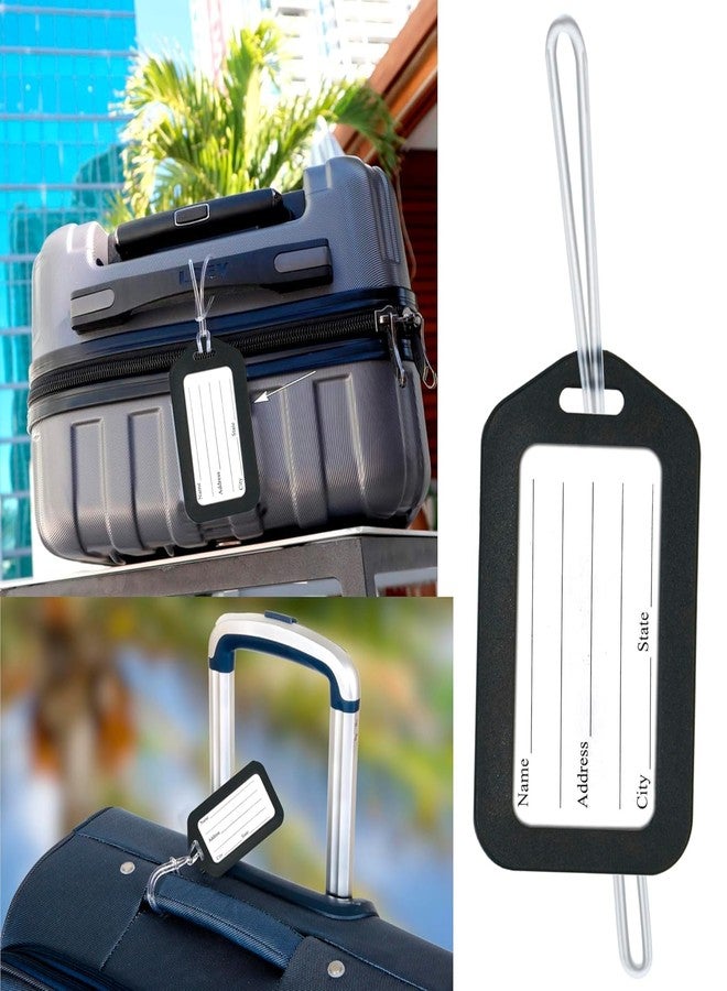 LC Staprico Pack of 5 Colorful Luggage Tags with Secure Silicon Bands - Durable PVC Travel ID Labels for Suitcases, Backpacks & Travel Bags - Multicolor Set for Easy Bag Identification - Image 5