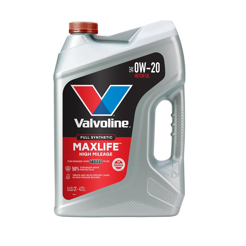 Valvoline Full Synthetic High Mileage with MaxLife Technology SAE 0W20 Motor Oil 5 QT Model 852399 - Image 2