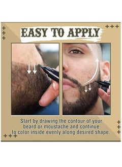 Kanza Men's New Beard Filler Pencil Pen and Brush Kit, Barber and Salon Beard Care Kit for Men (Dark Brown)  - Image 5