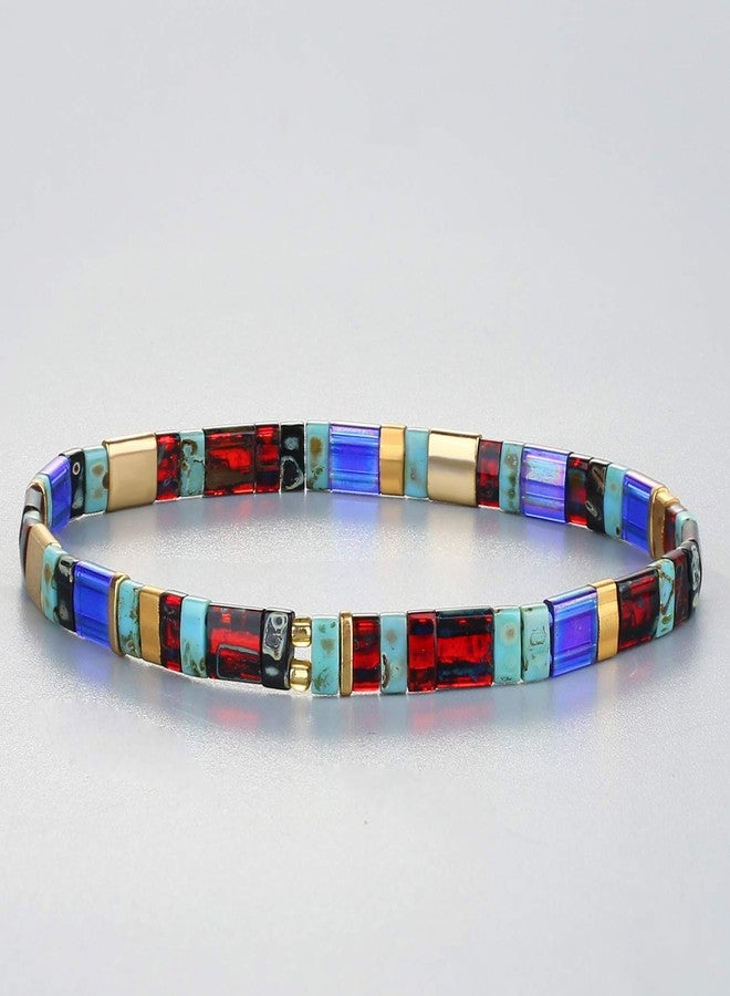 KELITCH Women Stretch Bracelets Tila Stretch Bracelets Miyuki Beaded Friendship Bracelet - Image 3