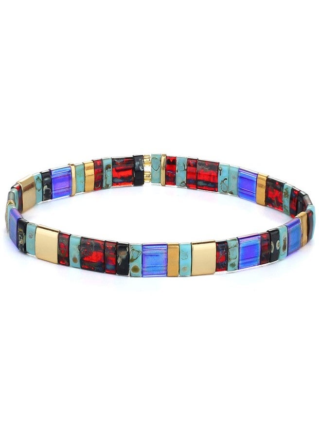 KELITCH Women Stretch Bracelets Tila Stretch Bracelets Miyuki Beaded Friendship Bracelet - Image 1
