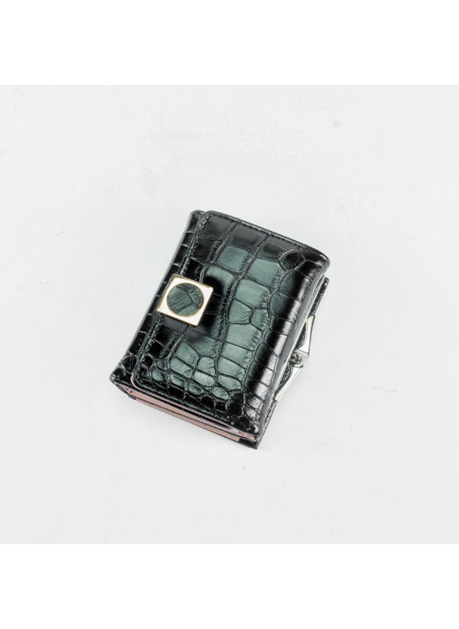 Generic Leather Flip Wallet & Card Holder with Multiple  Pockets Black  - Image 1