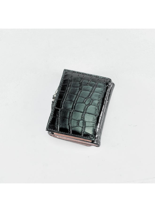 Generic Leather Flip Wallet & Card Holder with Multiple  Pockets Black  - Image 3