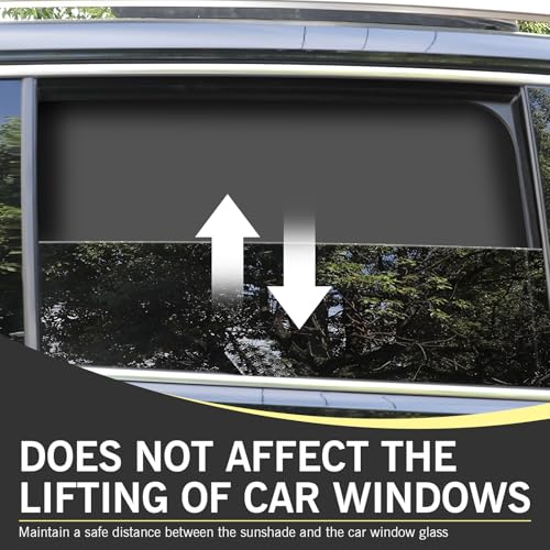 Ferianl 4PCS Auto Window Shade, Magnetic Side Window Sun Shade, Block Light Car Window Covers, Heat Insulation and UV Protection Car Curtain, Universal Interior Accessories - Image 4