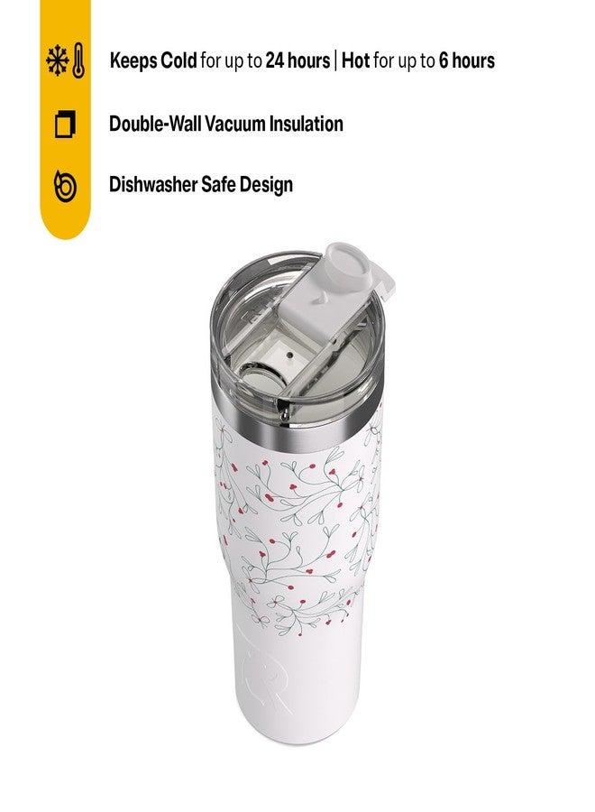 RTIC 20oz Essential Tumbler with Lid, Ceramic Lined, Insulated, Stainless Steel, Metal, Double Wall Vacuum-Insulation, Travel Cup for Iced Coffee, Tea, Hot and Cold Drink, Mistletoe - Image 3