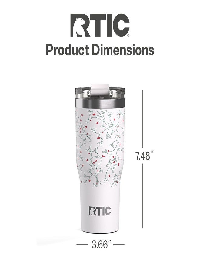 RTIC 20oz Essential Tumbler with Lid, Ceramic Lined, Insulated, Stainless Steel, Metal, Double Wall Vacuum-Insulation, Travel Cup for Iced Coffee, Tea, Hot and Cold Drink, Mistletoe - Image 5