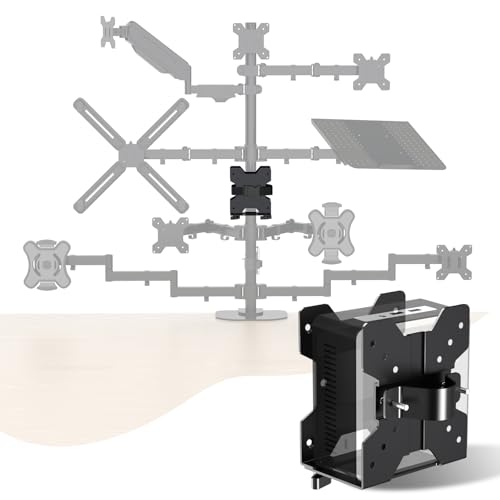 Pholiten Adjustable Thin Client Mini PC Mount Bracket,CPU VESA Under Desk and Monitor Arm Computer Holder - Image 1