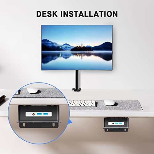 Pholiten Adjustable Thin Client Mini PC Mount Bracket,CPU VESA Under Desk and Monitor Arm Computer Holder - Image 4