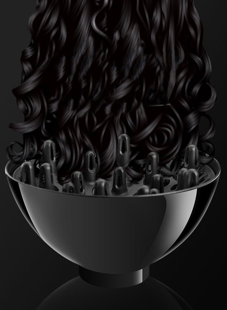 KHAJUL Universal Hair Diffuser Adaptable for Blow Dryers with D-4.3-cm to 4.5-cm for Curly or Wavy Hair,  Black - Image 4