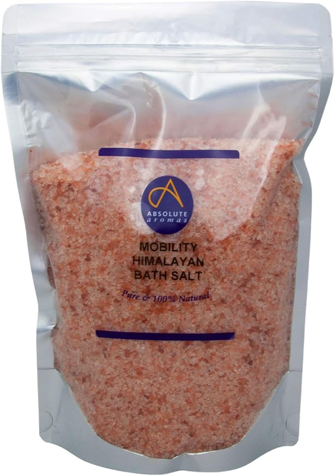 Absolute Aromas DeStress Bath Salts 290g Natural Pink Himalayan Salt Infused with 100 Pure Essential Oils Bergamot Ylang Ylang Frankincense and Jasmine Oil to Relax and Soak Tired Muscles