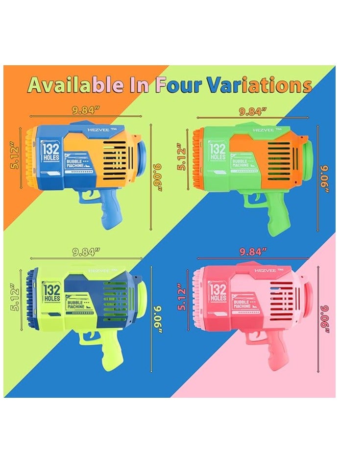132 hole Bubble Machine with Color Light, Rocket Bubble Machine, Suitable for Children Adults, Summer Toy, Indoor and Outdoor Birthday Wedding Party Events  - Image 5