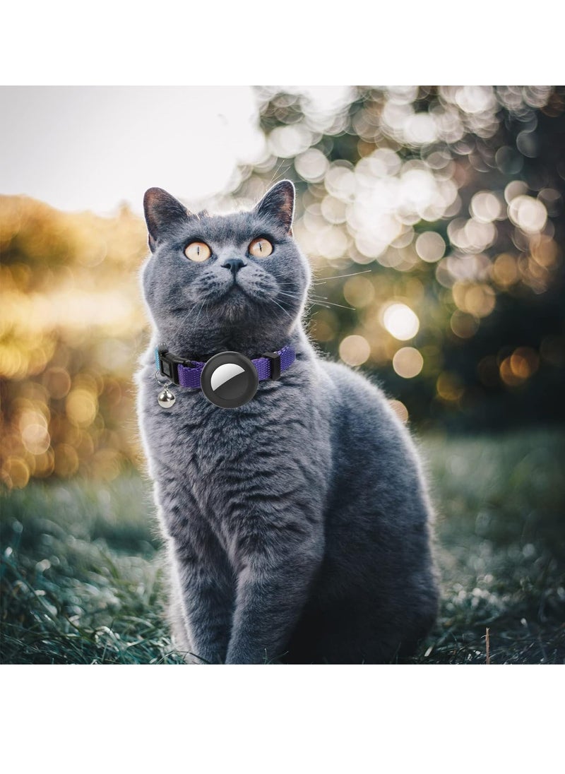 RATSAW - Air tag Cat Collar Cat Collar with Bell and Safely Buckle for Small Pets Adjustable Kitten Collar with Airtag Holder Compatible with Apple Airtag for Cats Kittens Puppies - Image 1